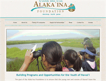 Tablet Screenshot of alakainafoundation.org